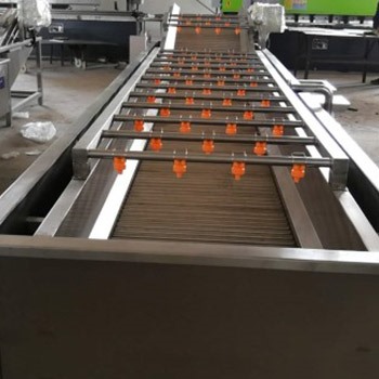 玉米清洗蒸煮漂烫冷却包装流水线视频